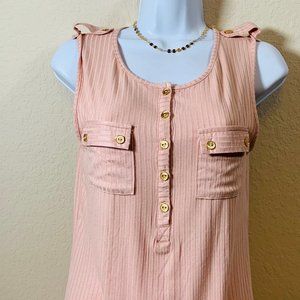 Nude Casual Sleeveless Dress